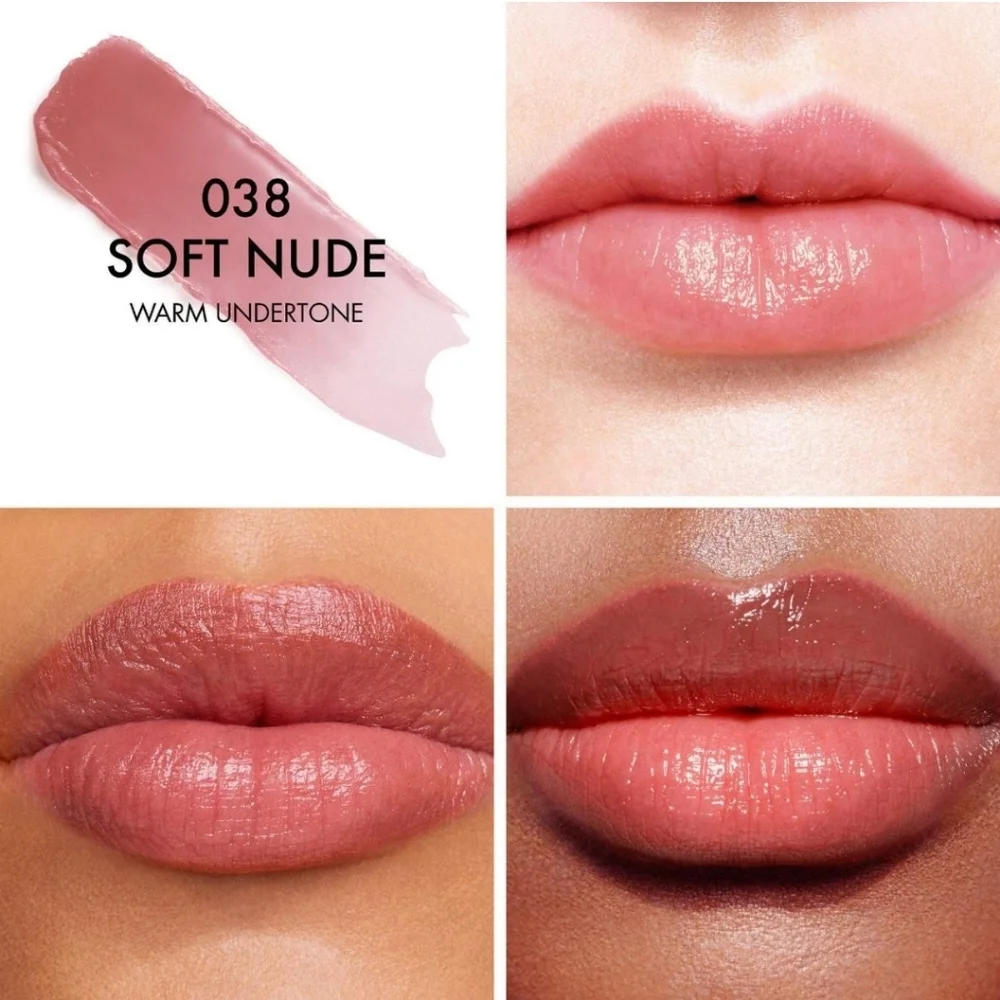 Dior Addict Lip Glow Color Reviver Balm: Soft Nude (038) (a/k/a Rose Nude), New